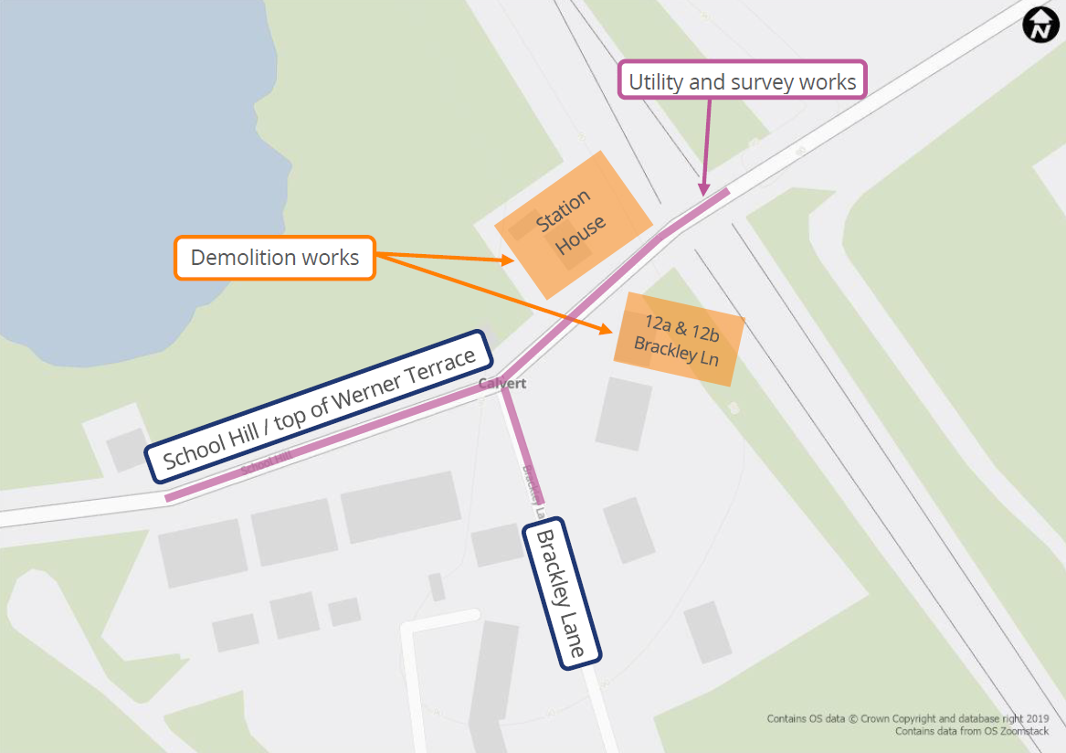 Photo of Notice of HS2 Roadworks in Calvert